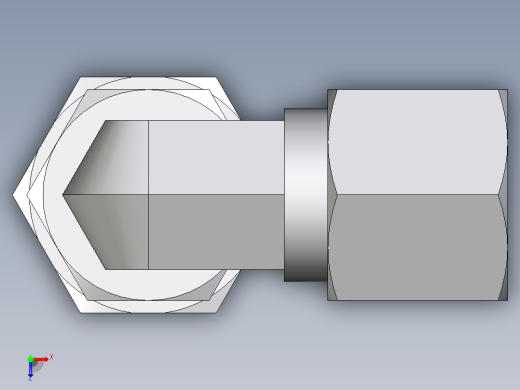 卡套式工业通用硬管接头EO_Assembled_adjustable_standpipe_elbow_EVW08LR71俯视缩略图