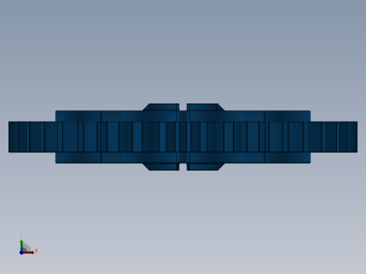 3649 Bright Blue Technic Gear 40 Tooth.SLDPRT前视缩略图