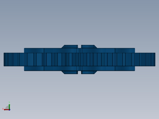 3649 Bright Blue Technic Gear 40 Tooth.SLDPRT后视缩略图