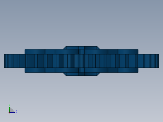 3649 Bright Blue Technic Gear 40 Tooth.SLDPRT左视缩略图