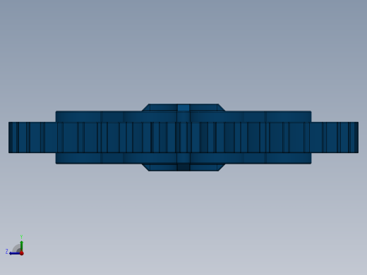 3649 Bright Blue Technic Gear 40 Tooth.SLDPRT右视缩略图