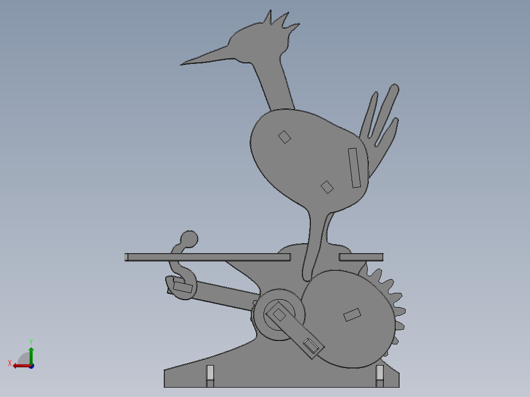 激光下料拼图自动鸟Parasolid, SOLIDWORKS 2015, STEP _ IGES后视图