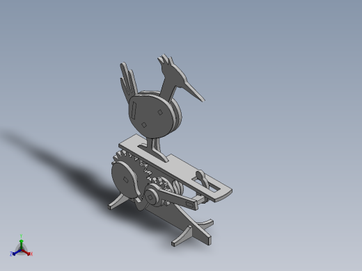 激光下料拼图自动鸟Parasolid, SOLIDWORKS 2015, STEP _ IGES正等轴测缩略图