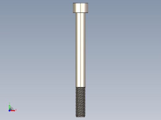 Screw_DIN_912_M12x125_A2.STEP公制内六角螺钉前视缩略图