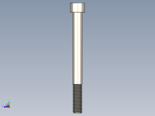 Screw_DIN_912_M12x125_A2.STEP公制内六角螺钉右视缩略图