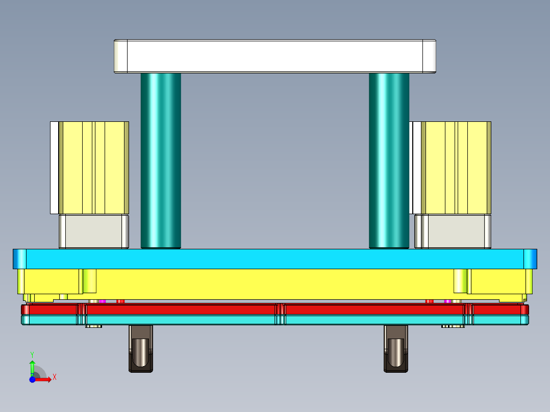 EDA50-笔记本CNC工装夹具三维模型CNC6-190329前视图