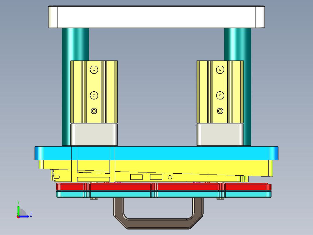 EDA50-笔记本CNC工装夹具三维模型CNC6-190329左视图