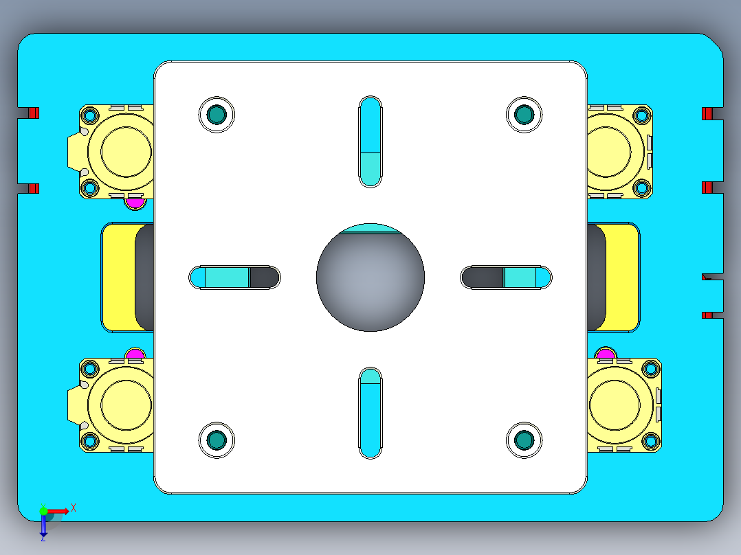 EDA50-笔记本CNC工装夹具三维模型CNC6-190329俯视图