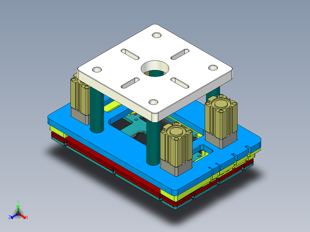 EDA50-笔记本CNC工装夹具三维模型CNC6-190329正等轴测图