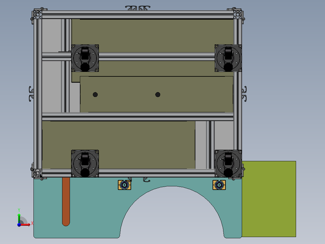 压装钢球工位3D模型前视图