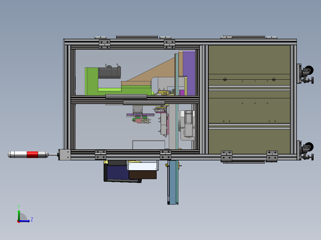 压装钢球工位3D模型左视图