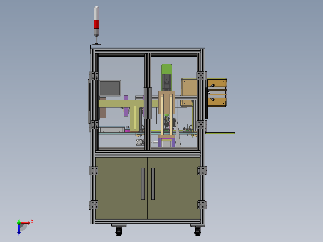 压装钢球工位3D模型俯视图
