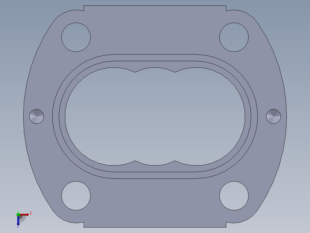 液压齿轮泵箱俯视图