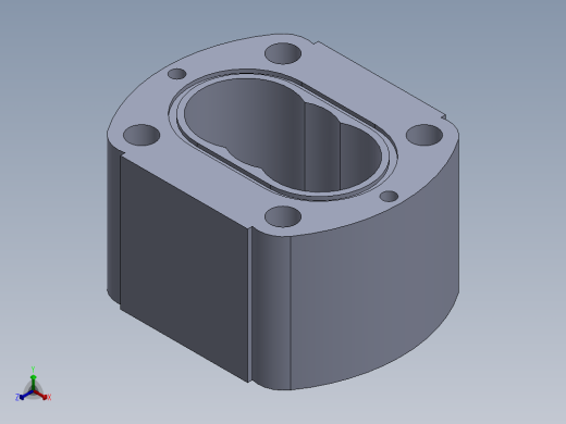 液压齿轮泵箱正等轴测缩略图
