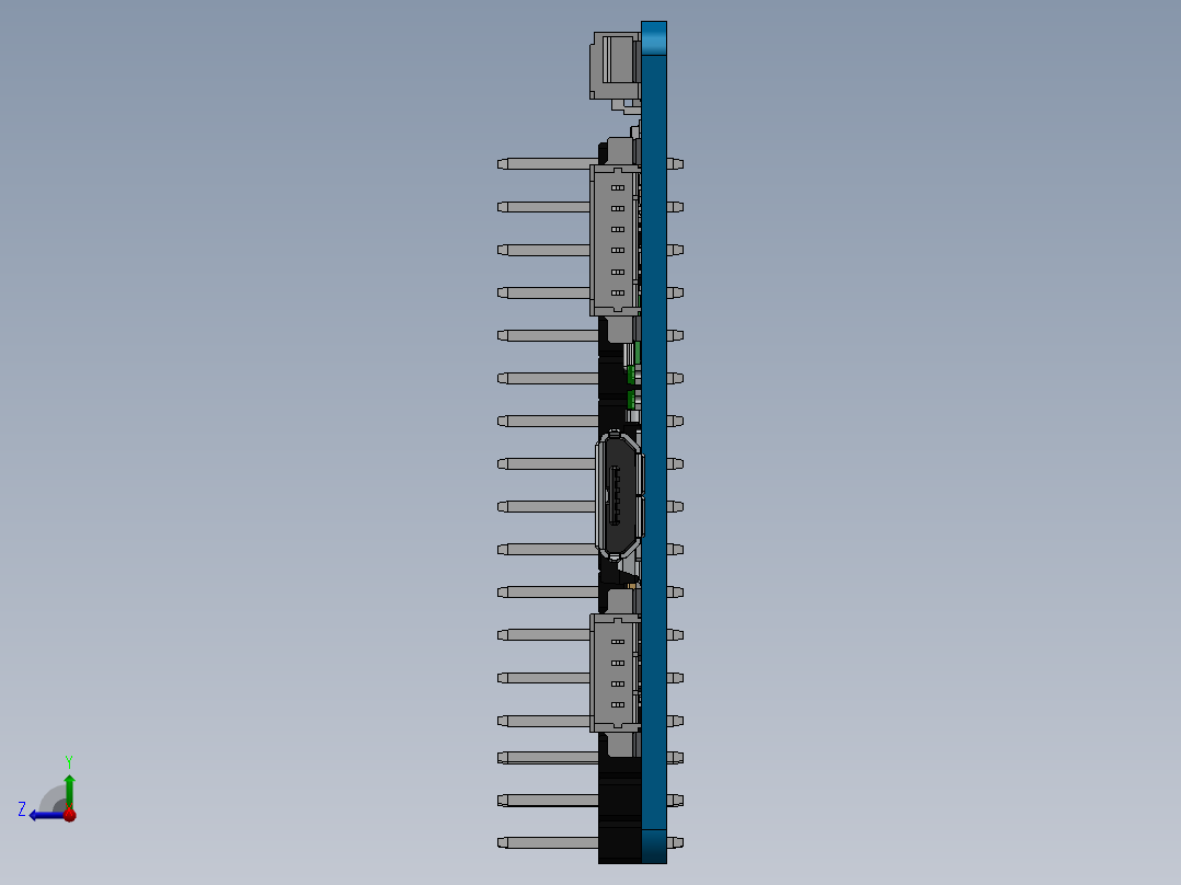 电路板、主板(208)右视图