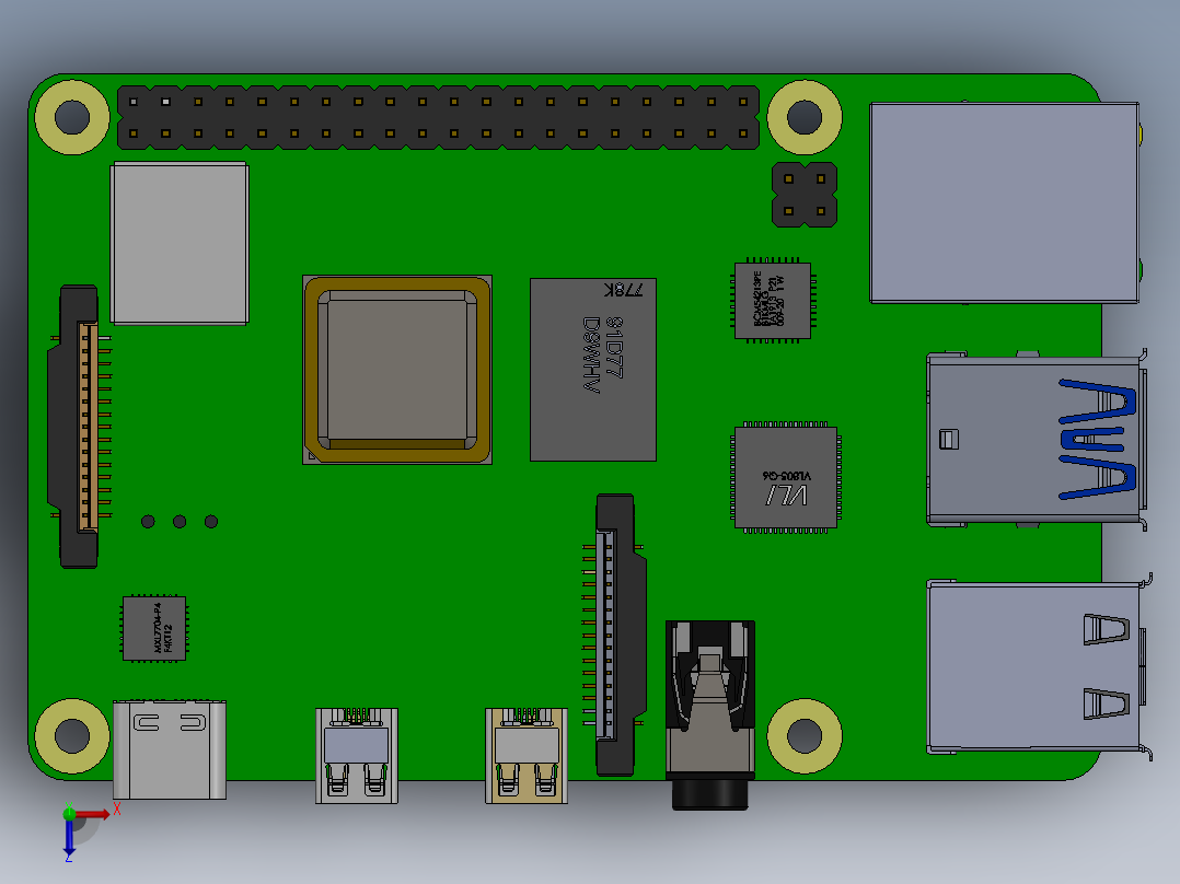 树莓派(11)俯视图