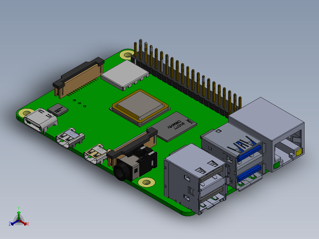 树莓派(11)正等轴测图