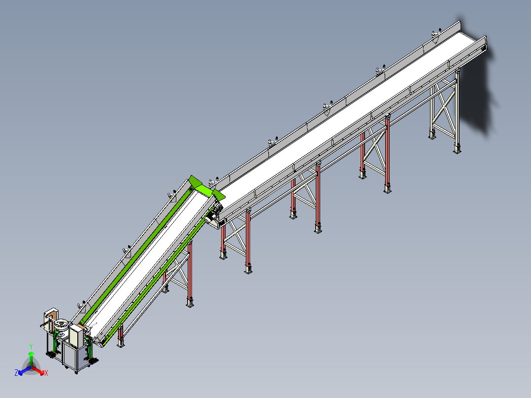 腊肠自动灌装生产线设备设计后视图