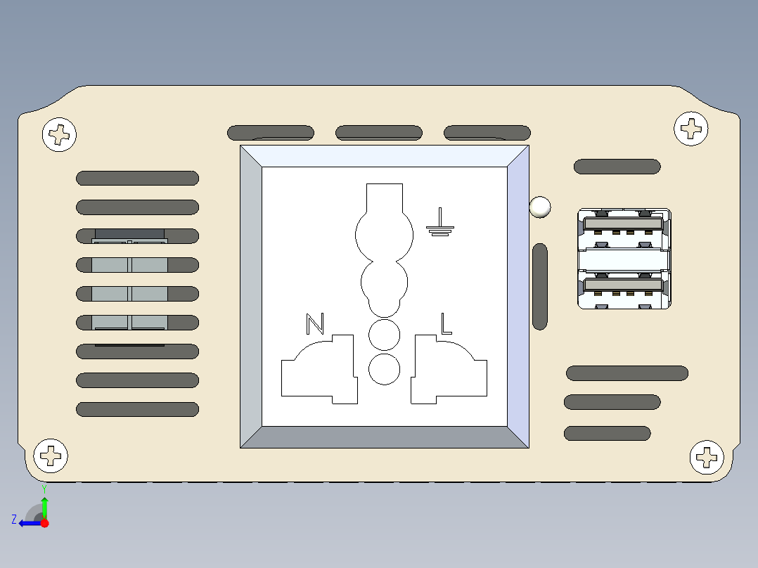 500w逆变电源右视图