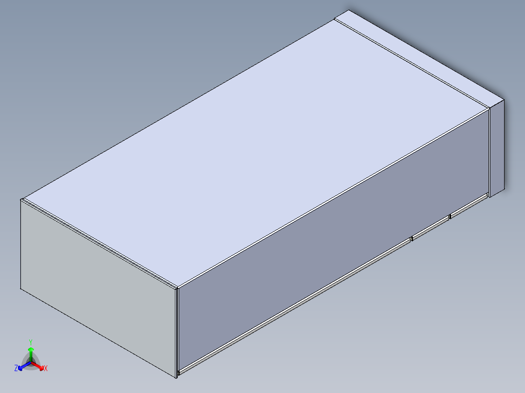 B3004627-薄钢板衣柜正等轴测图