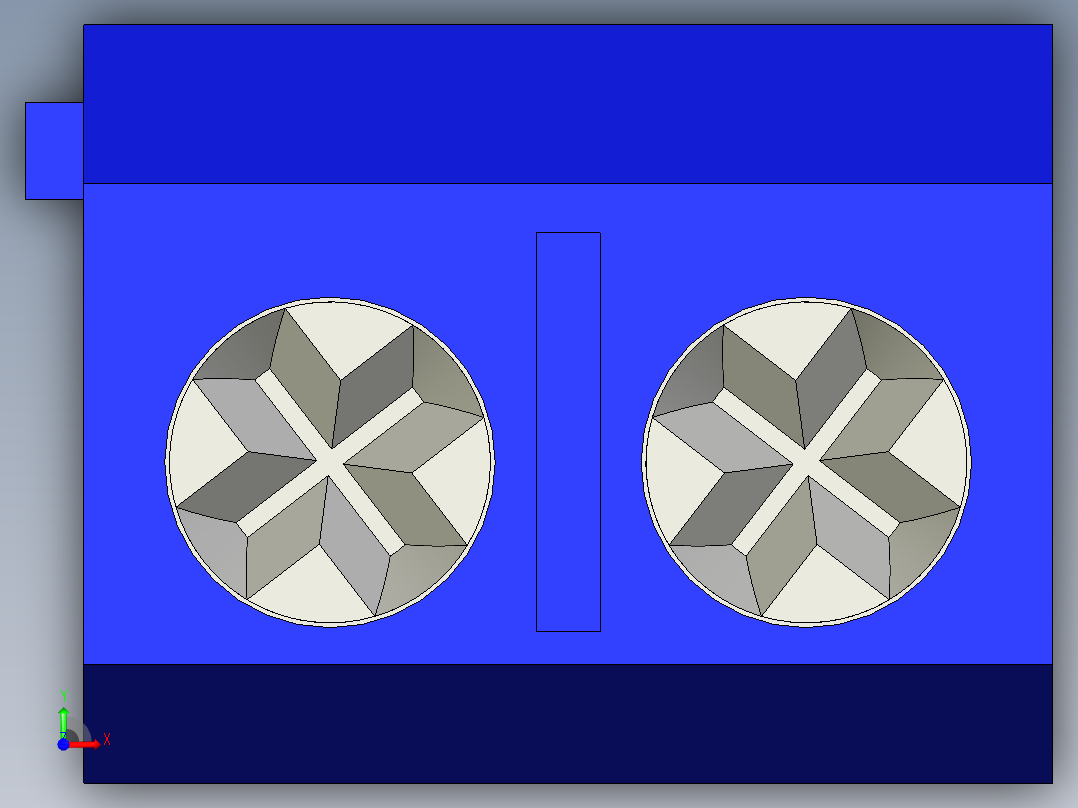 2 位螺钉端子块前视图