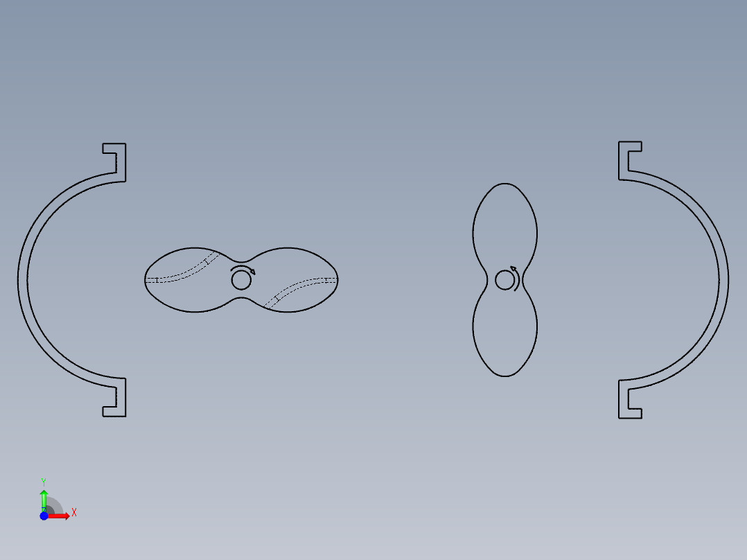真空泵转子前视图