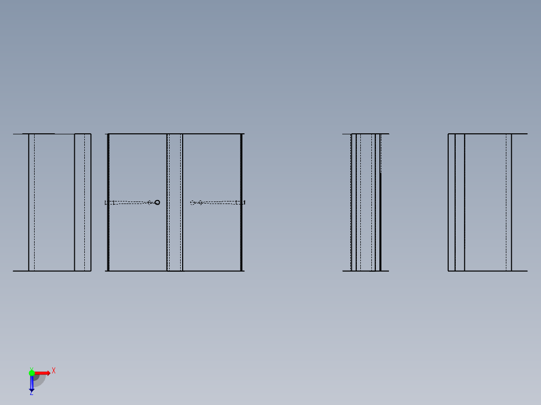 真空泵转子俯视图