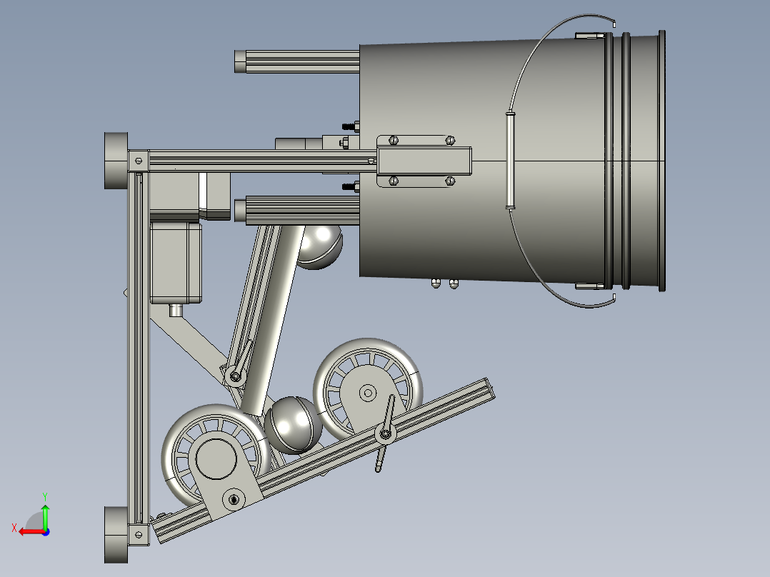 自动狗狗发球机后视图