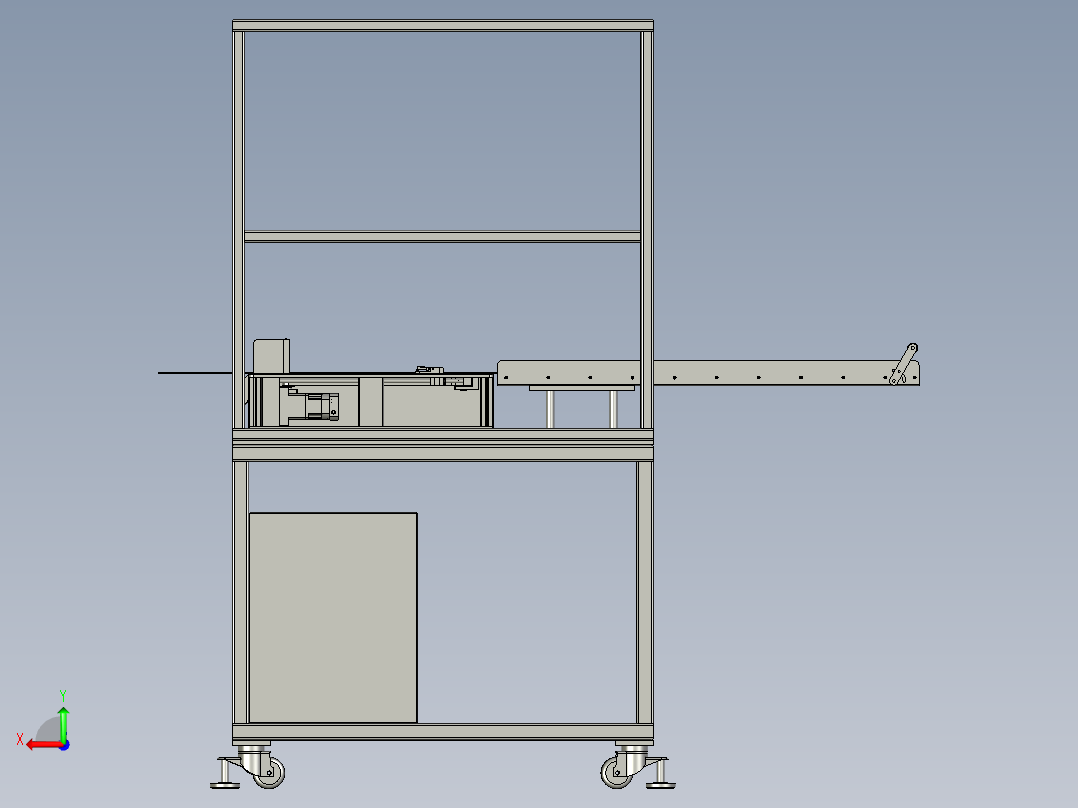 自动织带切断机裁切装置后视图
