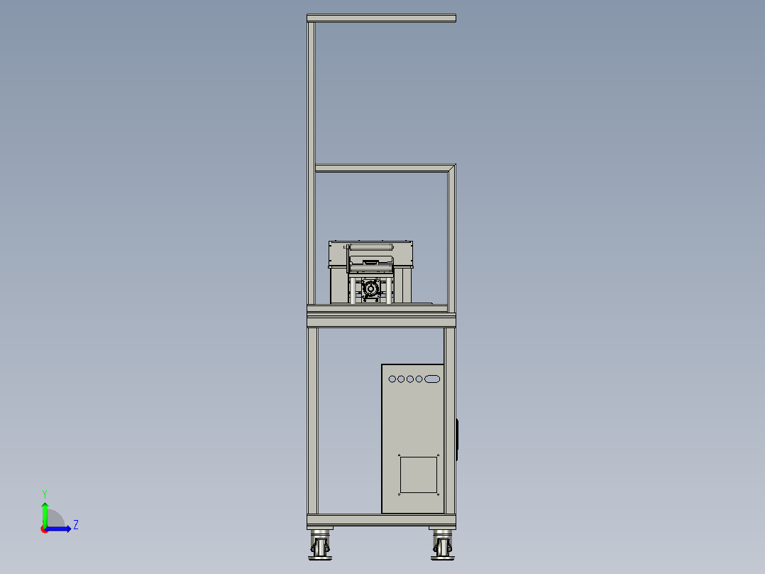自动织带切断机裁切装置左视图