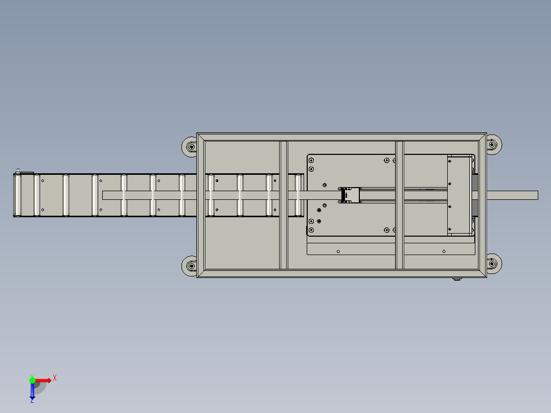自动织带切断机裁切装置俯视图