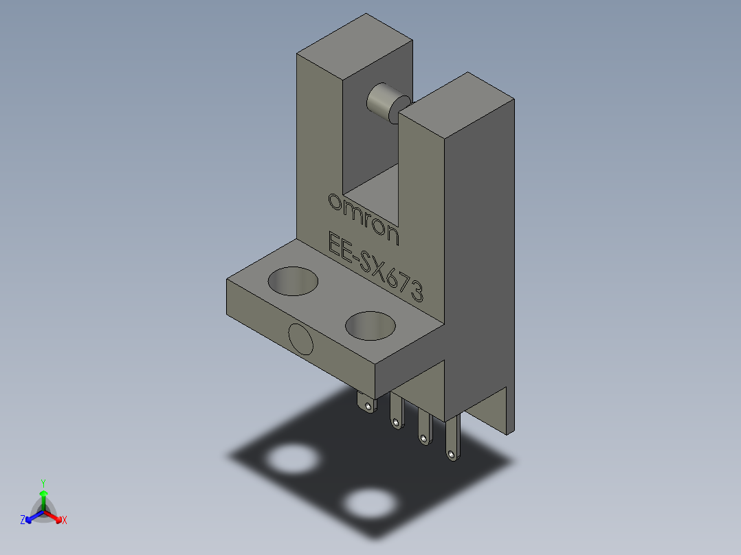 光电开关EE-SE673正等轴测图