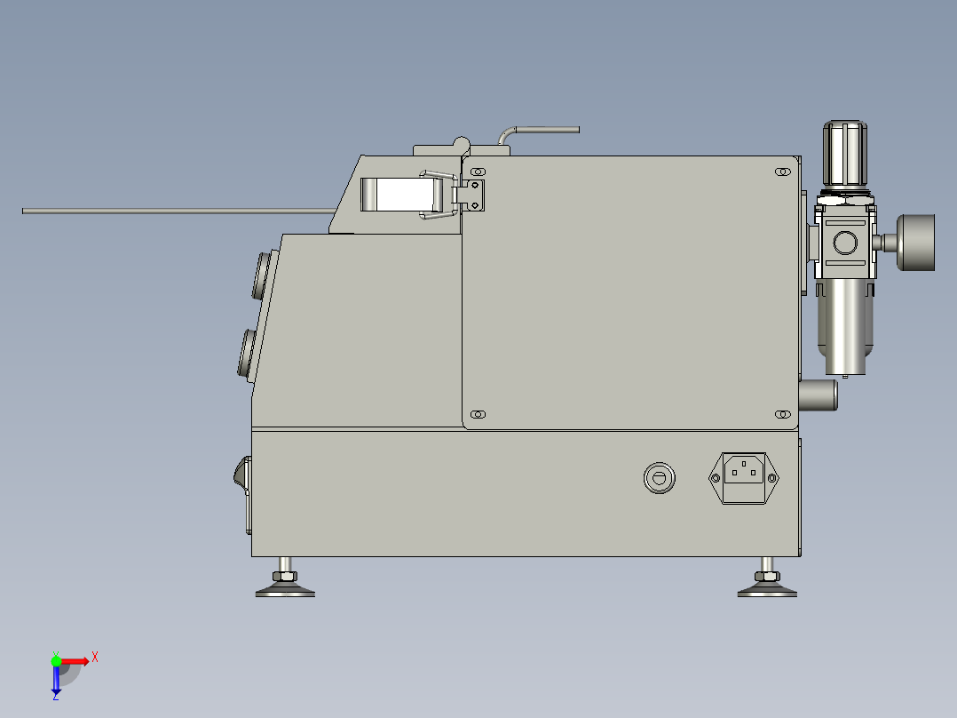电子通讯线材自动切编织机俯视图