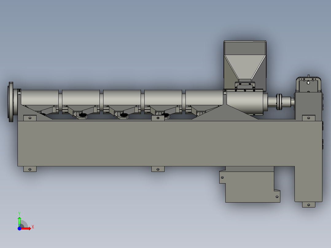 可变压缩比变频螺杆机前视图