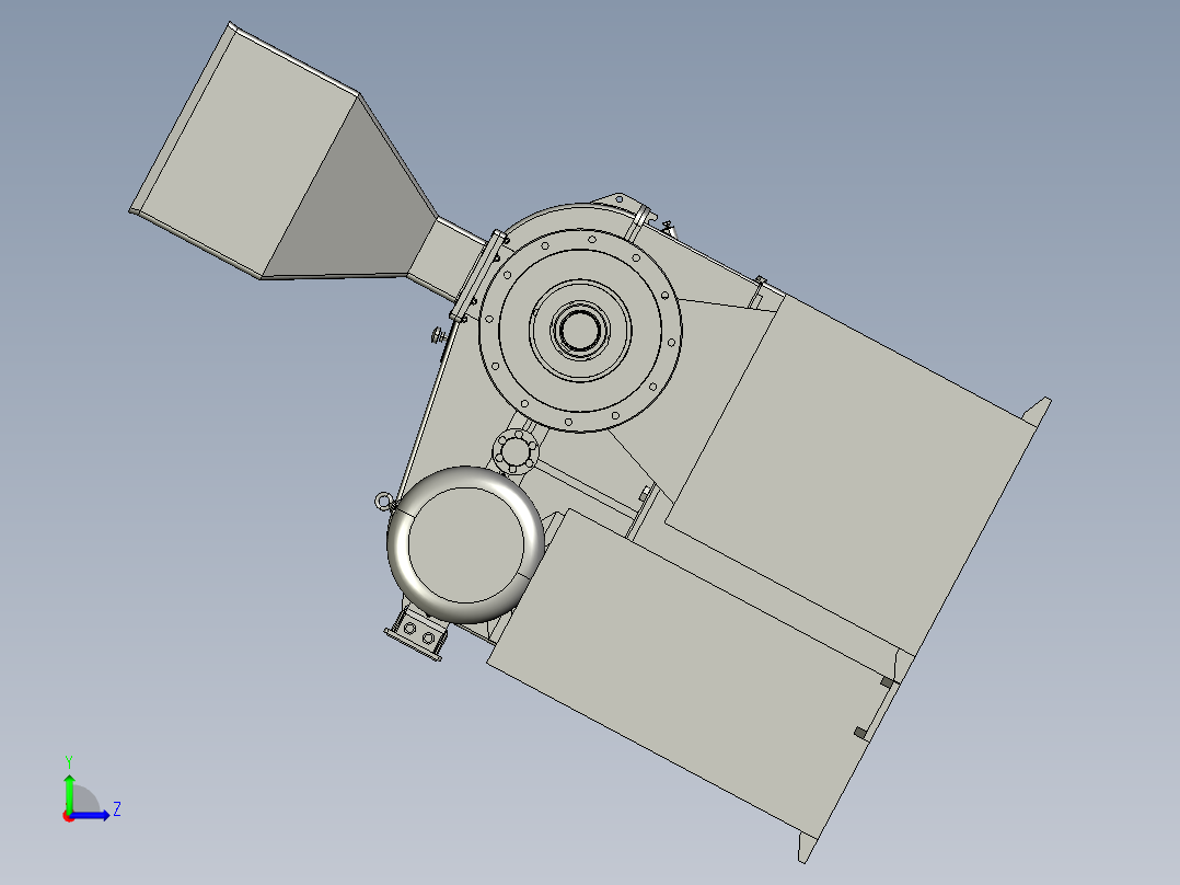 可变压缩比变频螺杆机左视图