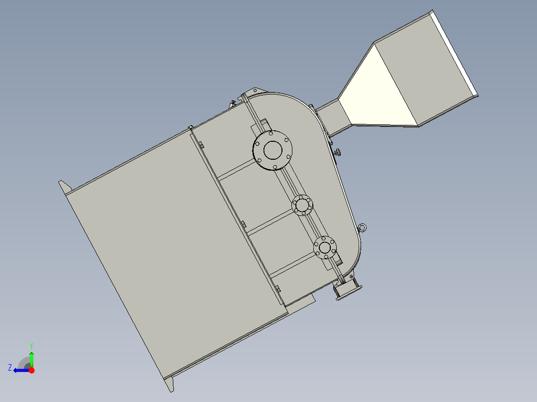 可变压缩比变频螺杆机右视图