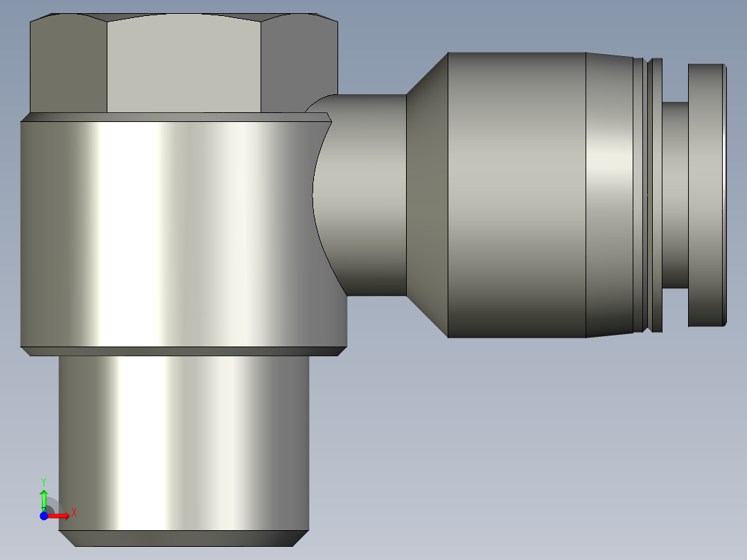 PH802-弯头-亚德客前视图