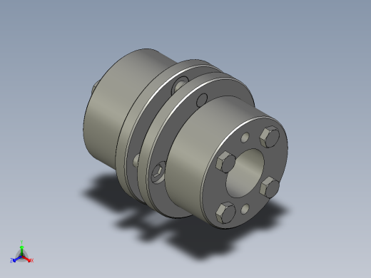 LK15系列单节胀套膜片联轴器LK15-80L-XX-XX正等轴测缩略图