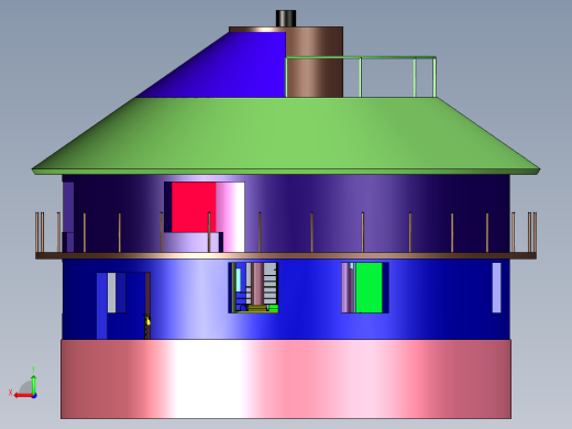 圆形多层自建房别墅设计图后视缩略图