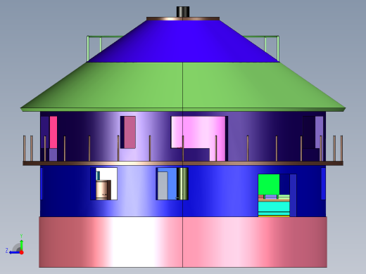 圆形多层自建房别墅设计图右视缩略图