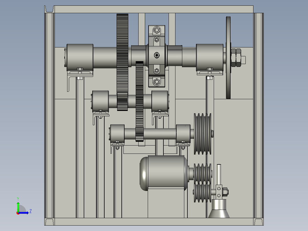 全自动棒材螺纹钢切断机左视图