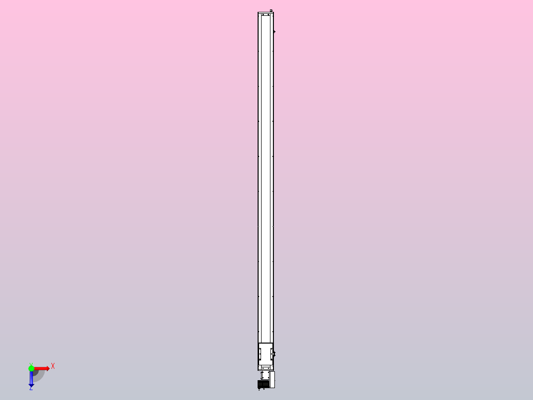 SCM14-2750-R滚珠花健、支撑座、滚珠丝杠、交叉导轨、直线模组俯视图