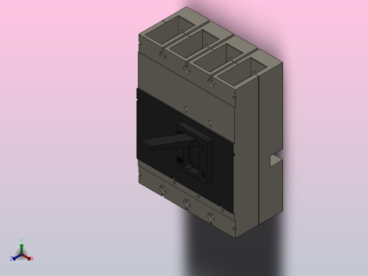 3VL 160-1600A 4极固定式塑料外壳式断路器[VL8003VL6]正等轴测缩略图