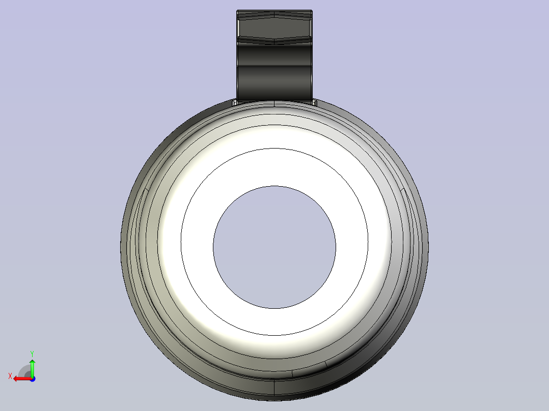 无支撑的杯架后视图