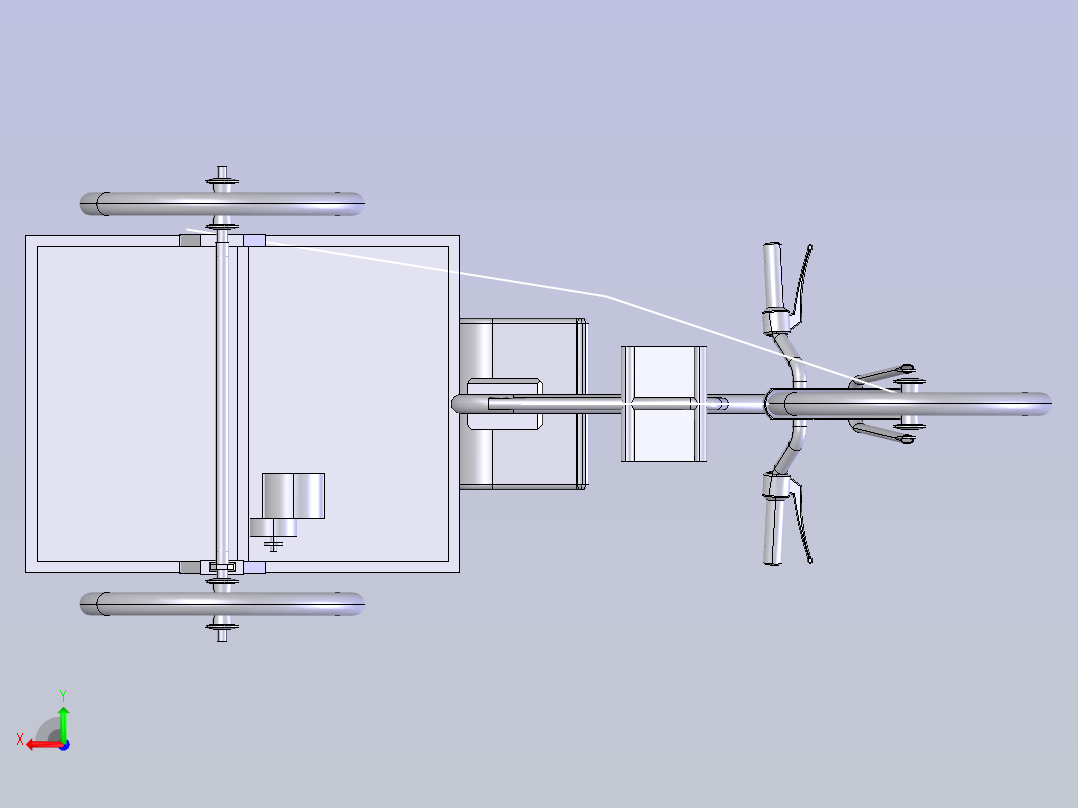三轮车 stp后视图