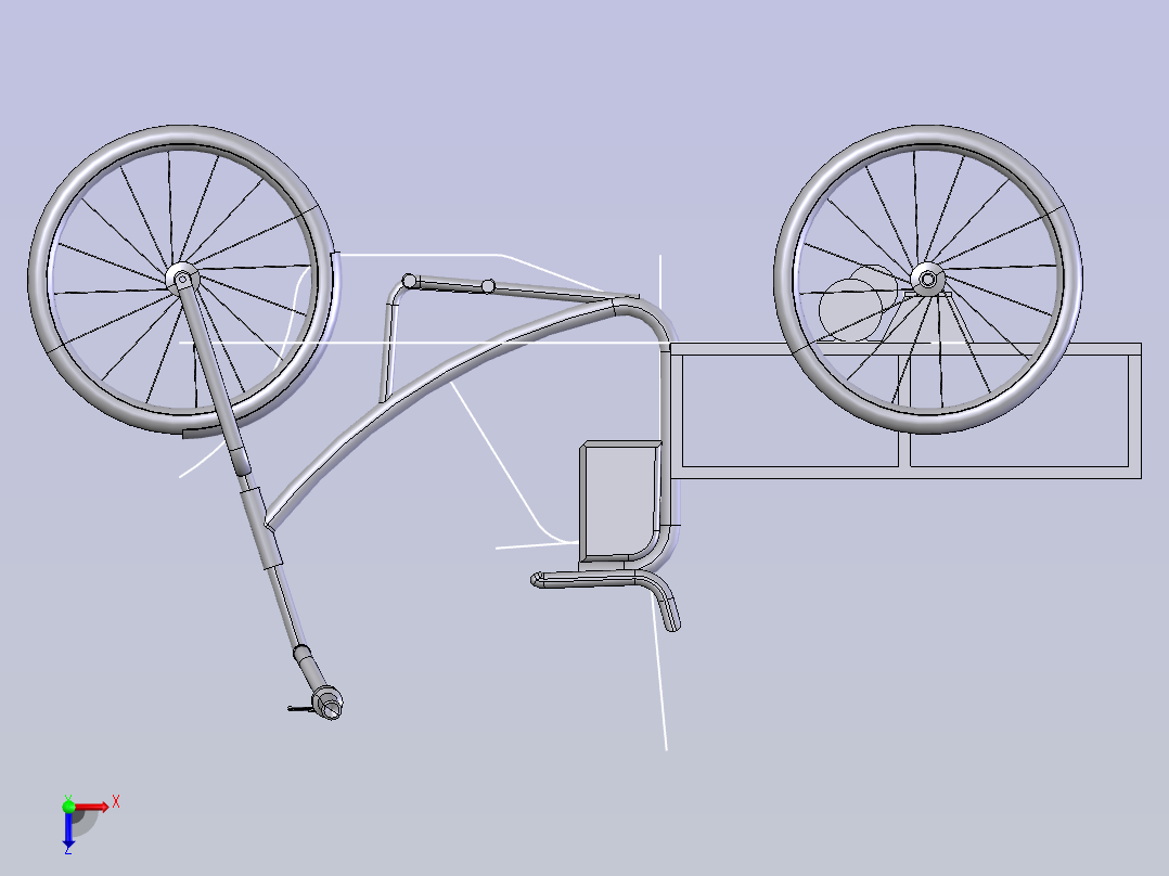 三轮车 stp俯视图