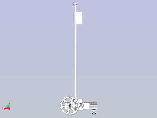 走“8”字型无碳小车3D设计后视缩略图