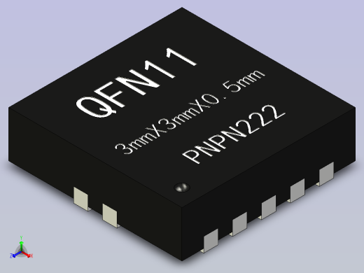 具有0.5mm间距的QFN封装。