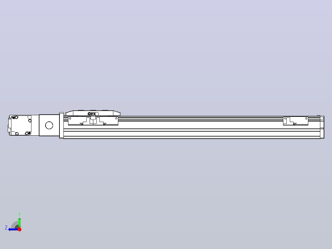 机器人皮带驱动直线轴TPA-GCB-50-P42-L400-QL-M10-N3右视图