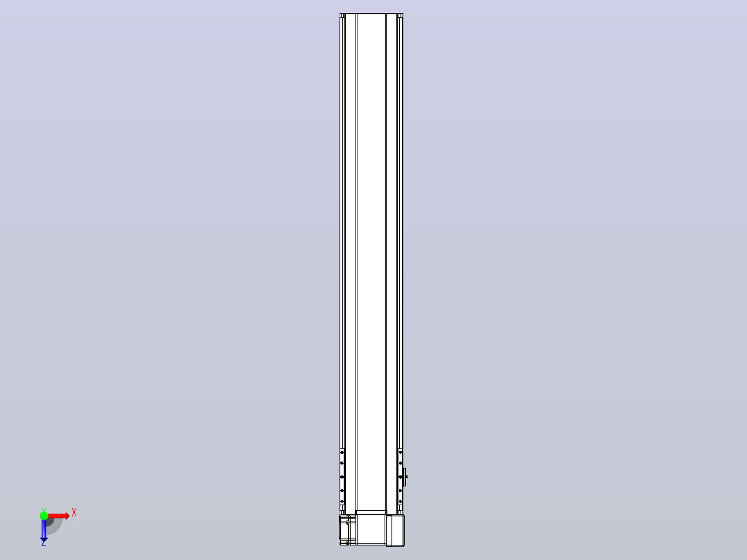 皮带直线轴半封闭可选导轨TPA-HNB-175D-140-L1100-RP-Y-P75-N3俯视图